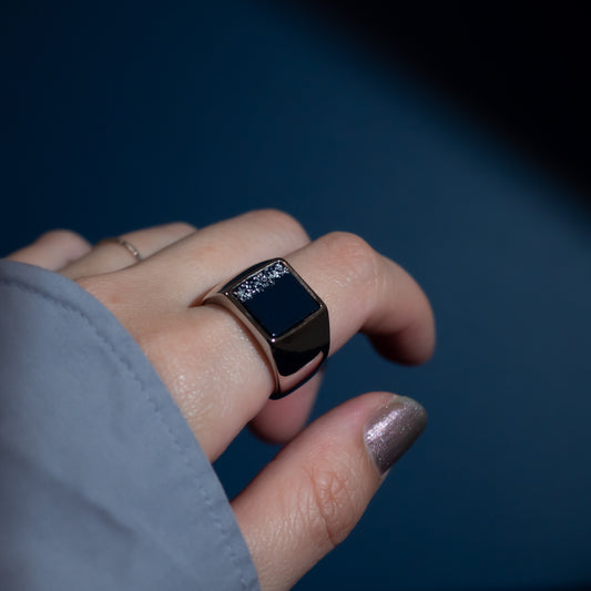 夜のかけら シグネットリング silver line ユニセックス