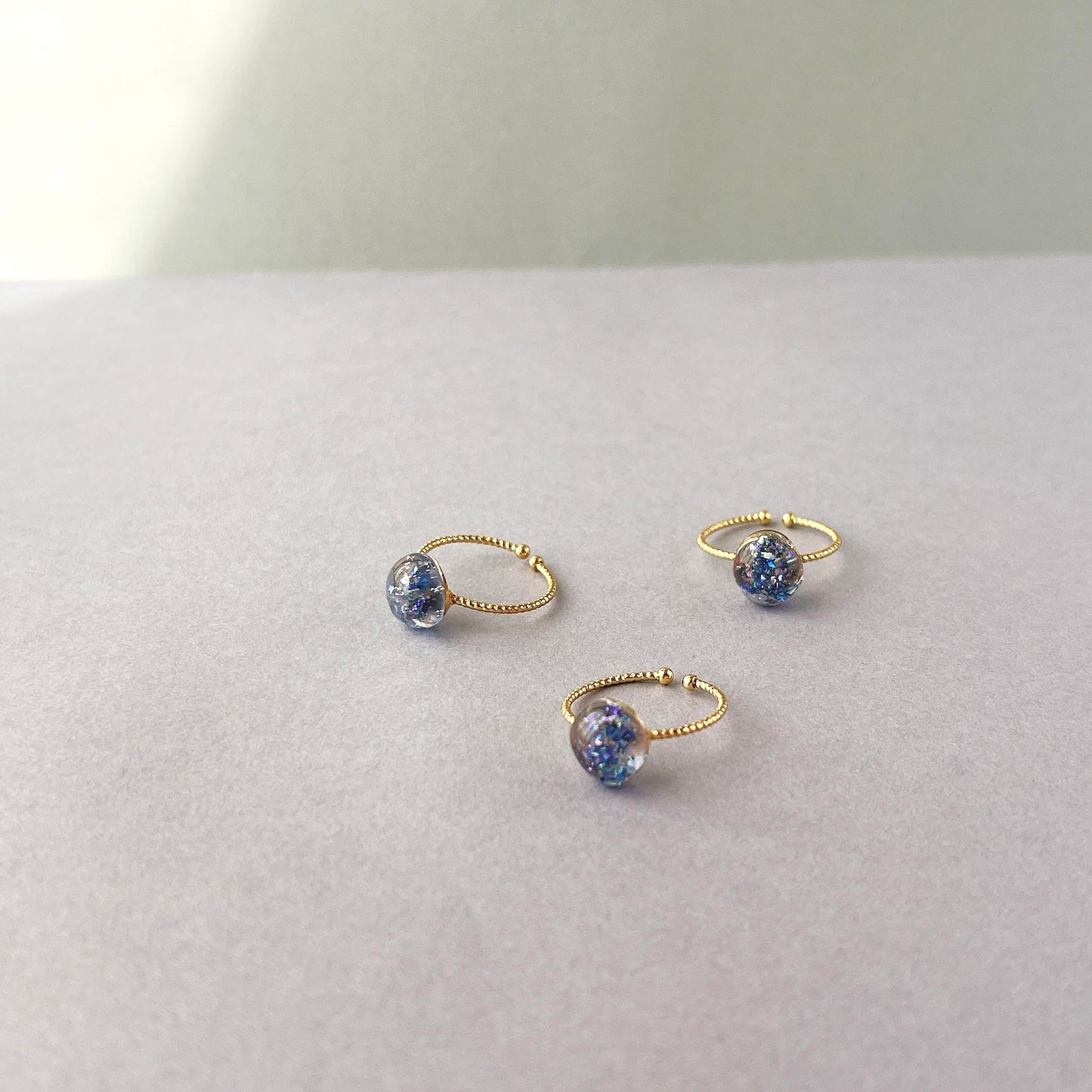 雪舞う冬の空 ネックレス・リング