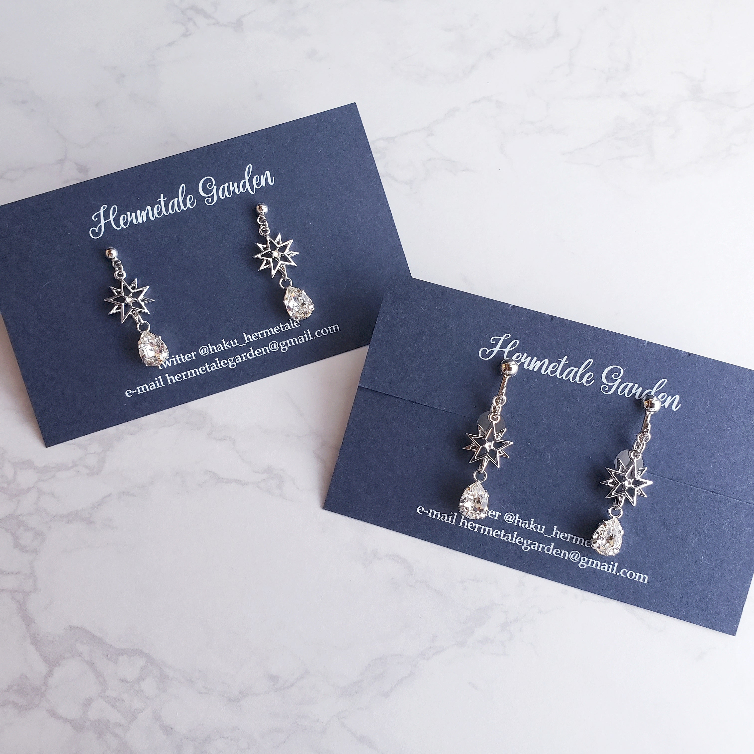 冬限定カラー】星雫のネックレス/ピアス/イヤリング – 宙フェス夜市