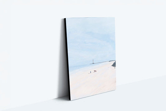 【 50点限定 】灯台のある浜辺を描いた、アートパネル