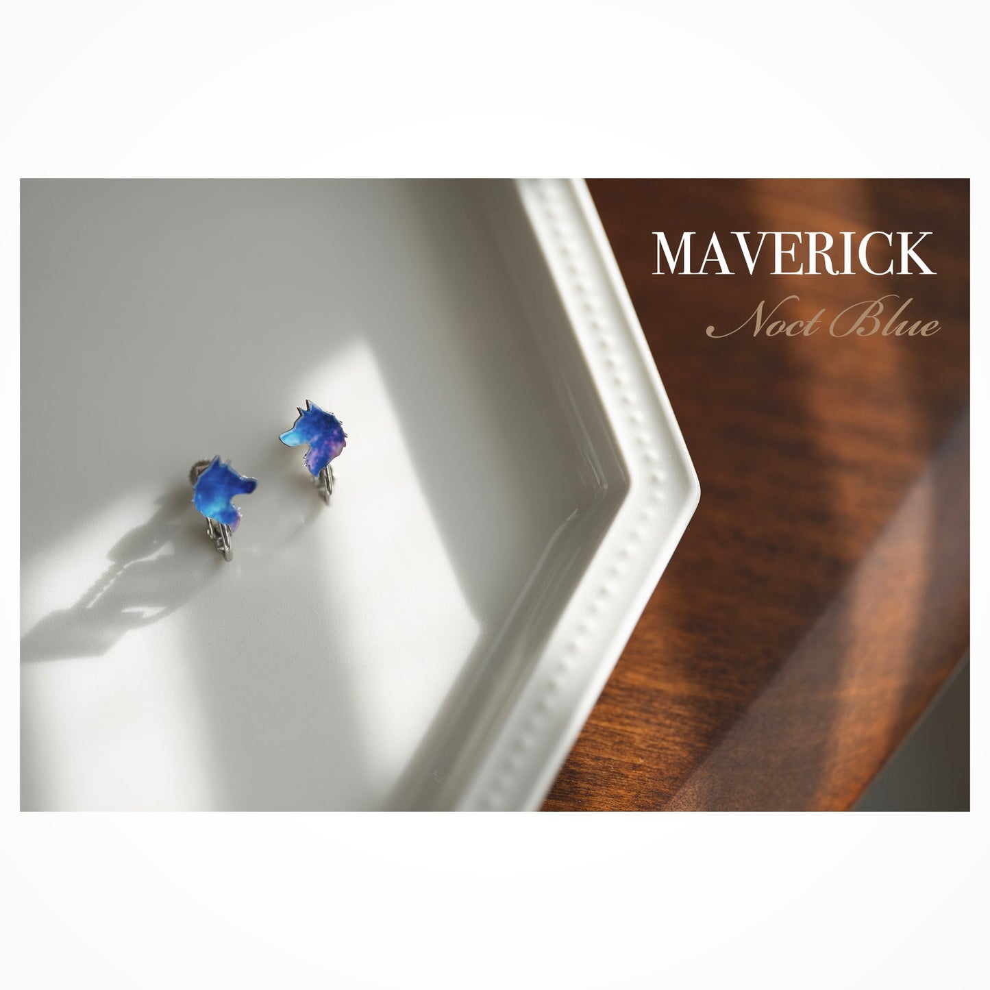 【夜空と狼のピアス＆イヤリング】MAVERICK [Noct Blue] ユニセックス