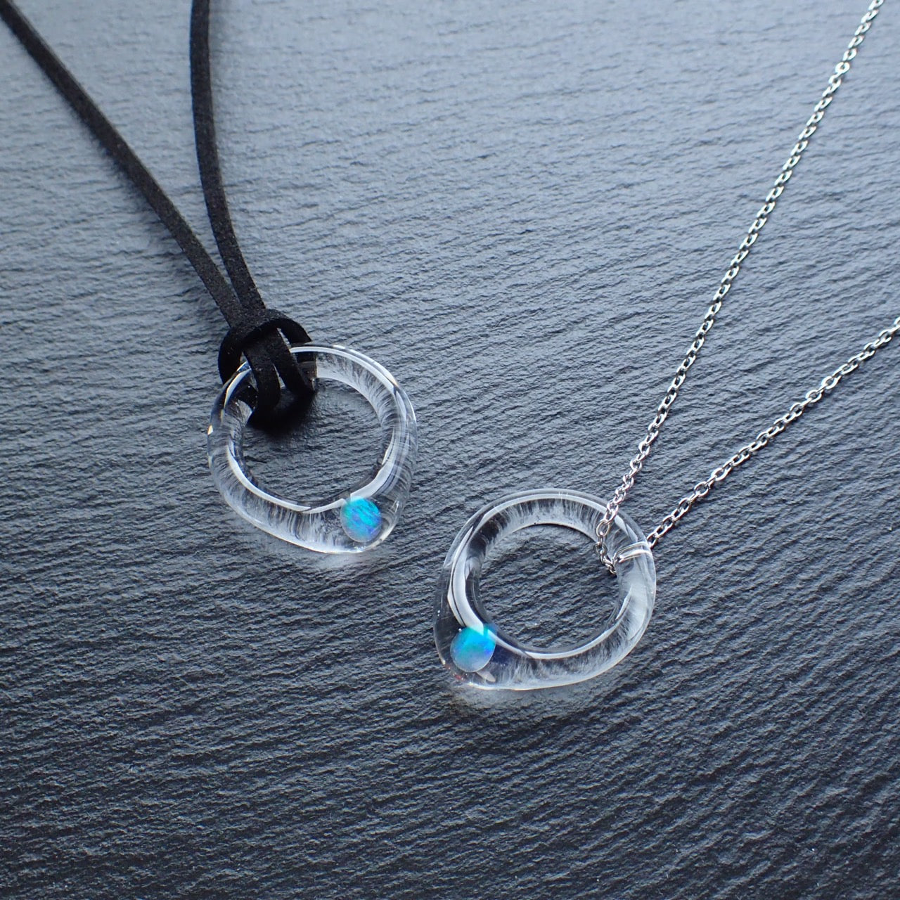 地球 -Star Blue- / オパールガラスリング – 宙フェス夜市