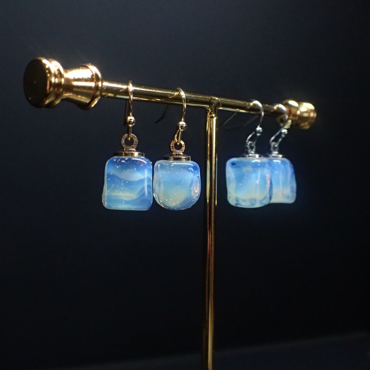 「氷星」ガラスピアスorイヤリング