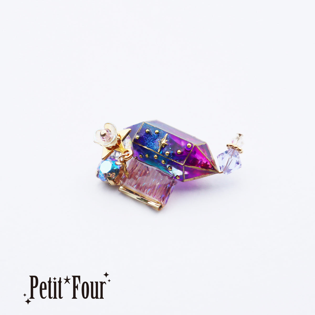 鉱石オルゴールブローチ