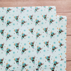 チョコミントのそらデザインペーパー – 宙フェス夜市