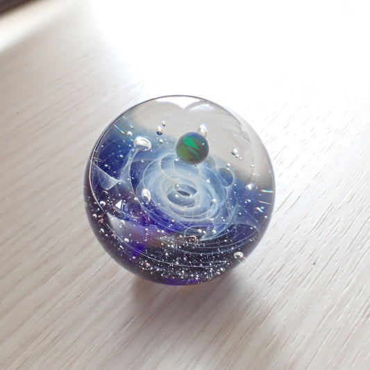 「宇宙」ガラスマーブル -Blue02-