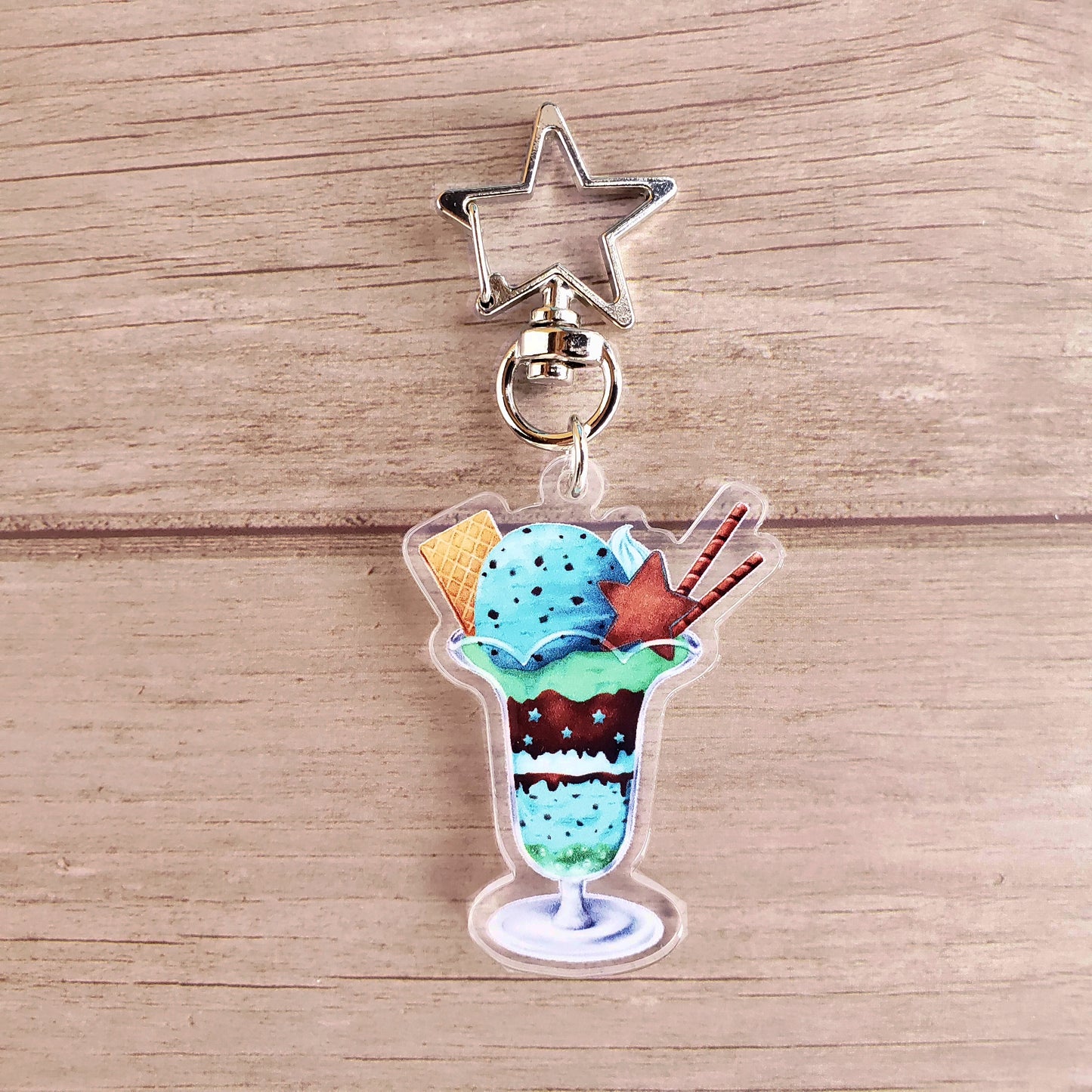 チョコミントのそらアクリルキーホルダー