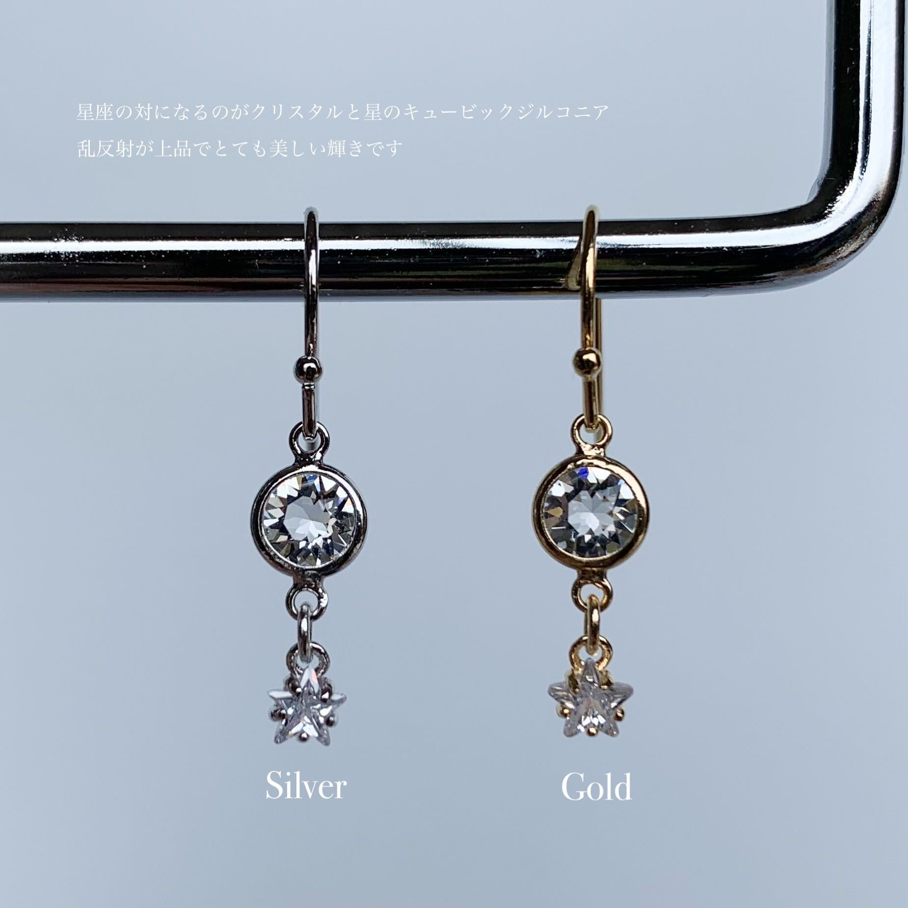 星の印　12星座ピアス＆イヤリング／Silver