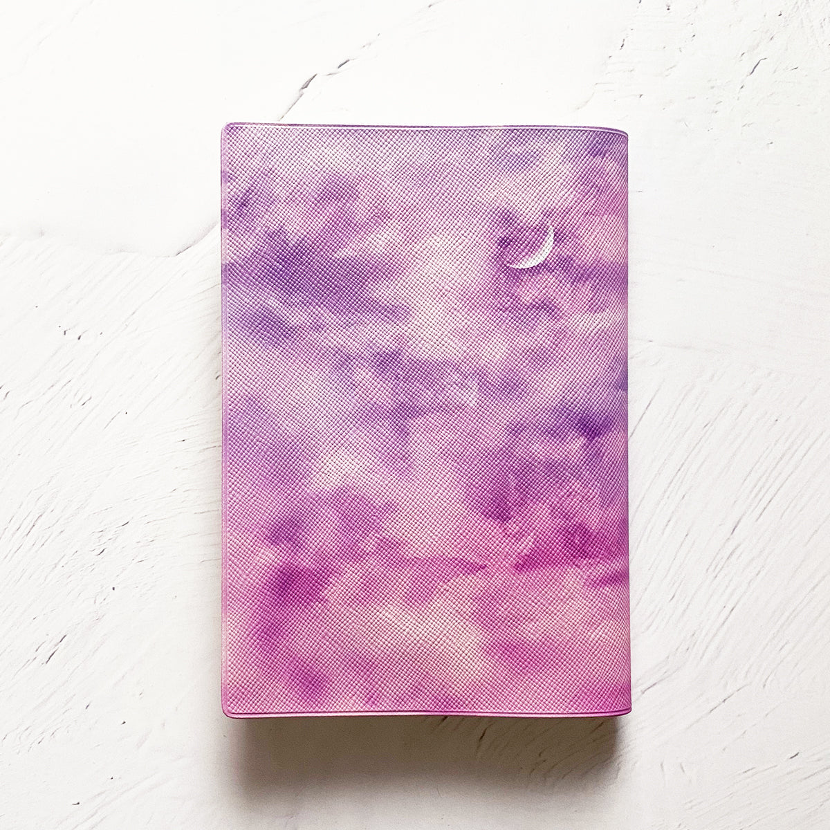【ブックカバー】浅紫の空と三日月