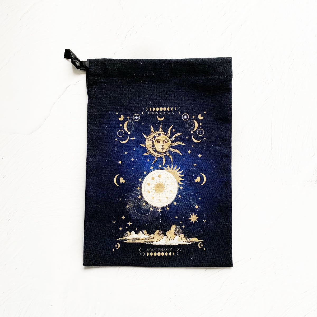 【巾着袋 ポーチ】月と太陽、始まりの物語 "MOON&SUN"/ギャラクシー