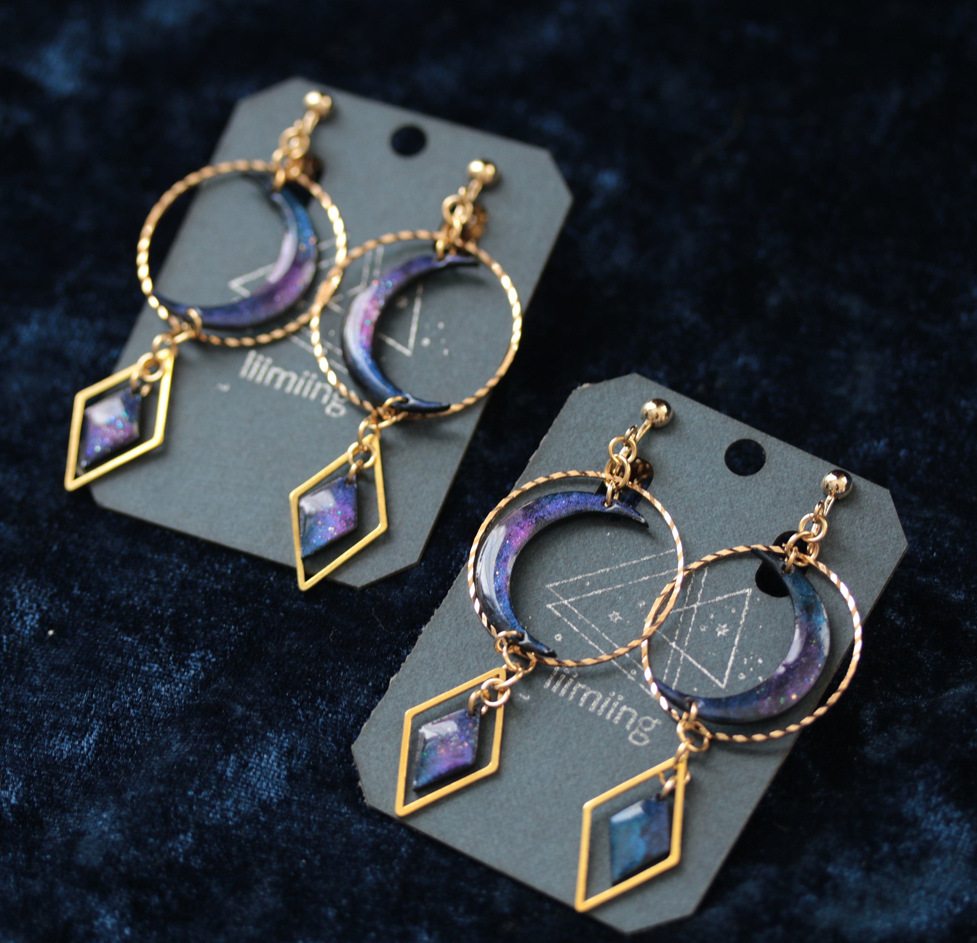 【ピアス＆イヤリング】Crescent Moon Dimension