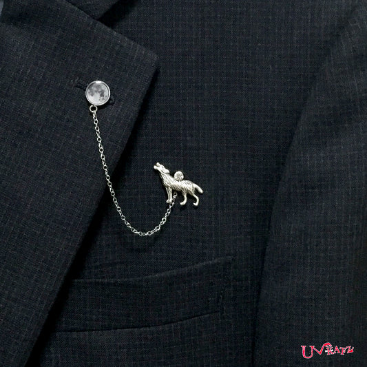 "Barking wolf"ピン ブローチ