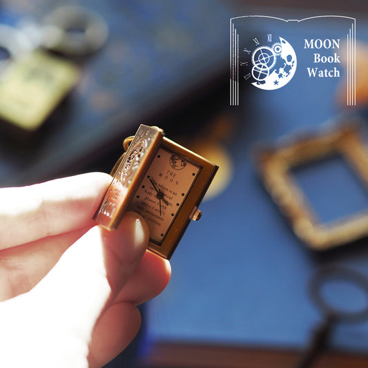 キーホルダー+時計「月の本」