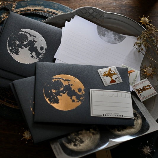 夜空に浮かぶ満月のレターセット