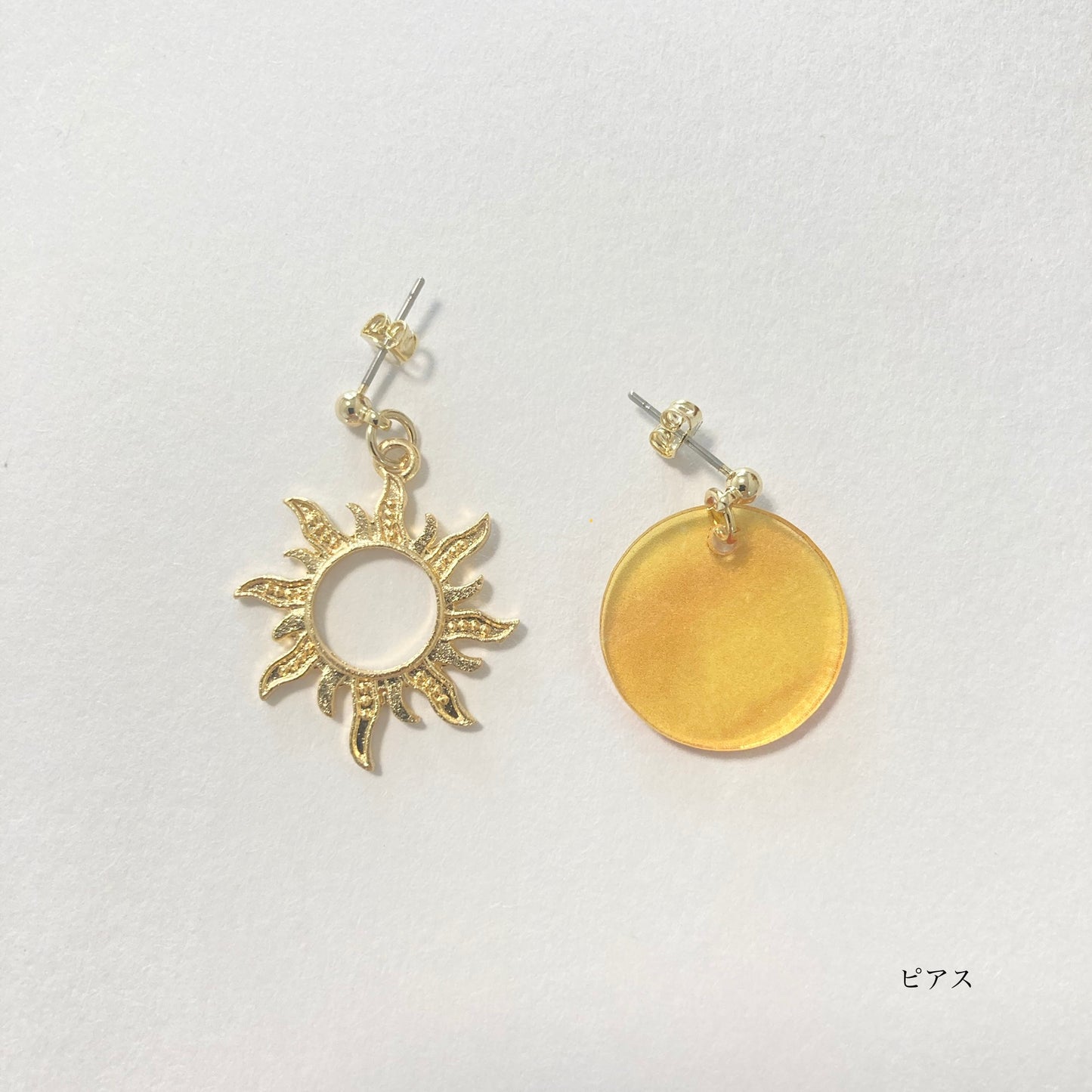 microplanets 「ヒマワリと太陽」イヤリング・ピアス
